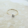 18K Yellow Gold Diamond Cluster Ring Floral Design Size 7.25
