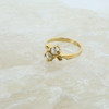 14K Yellow Gold Pearl Ring 2 Small 3.2 mm Pearls Size 3.75