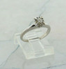 14K White Gold Diamond Solitaire Engagement Ring Size 4.25