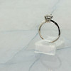 14K White Gold Diamond Solitaire Engagement Ring Size 4.25