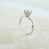 14K White Gold Solitaire Cubic Zirconia Engagement Ring Size 6.5