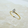 14K Yellow Gold Solitaire Diamond Engagement Ring Size 6.5