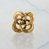 Antique 10K Yellow Gold Diamond Circles Pin Circa 1920