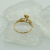 14K Yellow Gold Claddagh Ring with Small Diamond in Center, Ring size 6.25