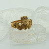 14K Yellow Gold Claddagh Ring, Ring size 9.75