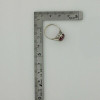 10K White Gold Pink Stone Ring Filigree Design Size 4.75