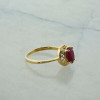 10K Yellow Gold 1 ct+ Ruby Ring Oval Dark Red Ruby Circa 1980 Size 8