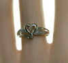 10K White Gold Diamond Heart Ring Size 7 Circa 1980