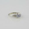 10K White Gold Tanzanite and Diamond Ring Size 5.25 Circa 1980