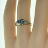 10K White Gold Tanzanite and Diamond Ring Size 5.25 Circa 1980