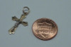 10K Yellow and White Gold Crucifix Pendant/Charm