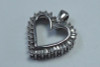 10K White Gold Heart Shaped Pendant with 1/3 ct. tw. Diamonds