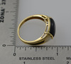 10K Yellow Gold Black Onyx and Mother of Pearl Ring,  Ring Size 7.25