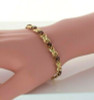 10K Yellow Gold and 5 ct tw Rhodolite Garnet Bracelet 7.25 Inch Long Circa 1970