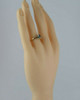10K Yellow Gold Blue Topaz Trillion Ring Size 7 Circa 1990