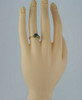 10K Yellow Gold Blue Topaz Trillion Ring Size 7 Circa 1990