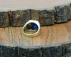 10K Yellow Gold Blue Spinel Ring Size 7.75