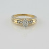 10K Yellow Gold Diamond Illusion Ring Size 8 Circa 1990
