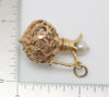 14K Yellow Gold Wine Jug Charm with Pearl, Circa 1950