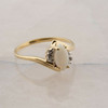 10K Yellow Gold Opal Bypass Ring Size 10