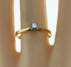 10K Yellow Gold Princess Cut Engagement Solitaire Ring Size 7 Circa 1980