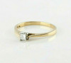 10K Yellow Gold Princess Cut Engagement Solitaire Ring Size 7 Circa 1980