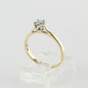 10K Yellow Gold Princess Cut Engagement Solitaire Ring Size 7 Circa 1980