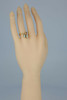 10K Yellow Gold Opal Ring 2 Crystal Opal Navette Cabochons Size 7 Circa 1970