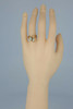 10K Yellow Gold Opal Ring 2 Crystal Opal Navette Cabochons Size 7 Circa 1970