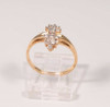 10K Yellow Gold Lady's Small Diamond Cluster Diamond Ring, 1/2ct TW, size 6.75