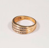 10K Yellow Gold Lady's Ring with 3 rows of Diamonds, 1/2ct TW, Size 7