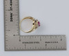 10K Yellow Gold Ruby and Diamond Ring, Bypass Design Circa 1990's Size 7.25