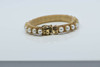 Vintage 14K Yellow Gold Round Mesh Pearl Set Bracelet Circa 1960