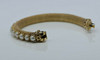 Vintage 14K Yellow Gold Round Mesh Pearl Set Bracelet Circa 1960