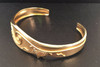 18K Yellow Gold Bangle Bracelet Ocean Waves and Gulls Design