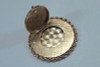 14K Yellow Gold Large Round Locket 1950's-60's