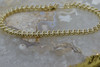 14K Yellow Gold Champagne Colored Diamond S Link Bracelet Circa 1990