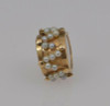 14K Yellow Gold Drum Charm with Mother of Pearl and Stringers, Circa1940