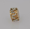 14K Yellow Gold Drum Charm with Mother of Pearl and Stringers, Circa1940