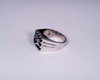 14K White Gold Men's sapphire Ring, Size 8.5