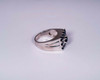 14K White Gold Men's sapphire Ring, Size 8.5