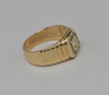 14K Yellow Gold Men's Art Deco Style Diamond Ring Circa 1970, Size 9