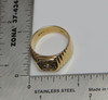 14K Yellow Gold Men's Art Deco Style Diamond Ring Circa 1970, Size 9