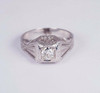 18K White Gold Men's Antique Mount 5/8 ct. tw. Diamond Ring , size 11