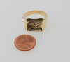 10K Yellow Gold Men's Canon Logo Ring Circa 1970, Size 10