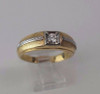 14k Two Toned Gold Men's .35 ct. G VS1 Diamond Ring, Size 14