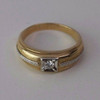 14k Two Toned Gold Men's .35 ct. G VS1 Diamond Ring, Size 14