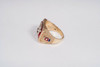 10K Yellow Gold Men's Shriners Ring With Diamond, Size 9