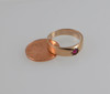 9K Rose Gold Men's Ruby Set Band, Circa 1910, Size 8.25