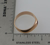 9K Rose Gold Men's Ruby Set Band, Circa 1910, Size 8.25